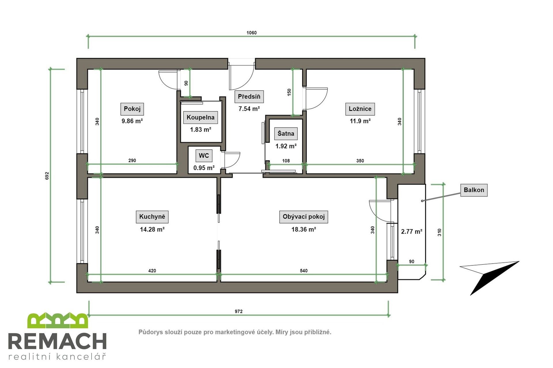 Pronájem byt 3+1 - Za Alejí, Uherské Hradiště, 85 m²