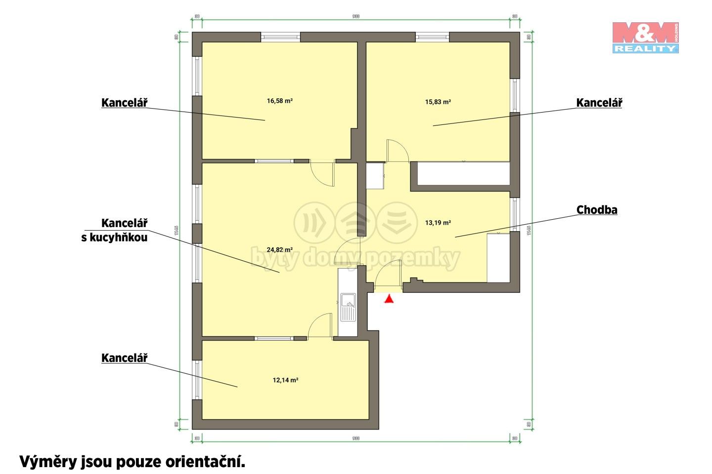 Kanceláře, Chebská, Mariánské Lázně, 87 m²