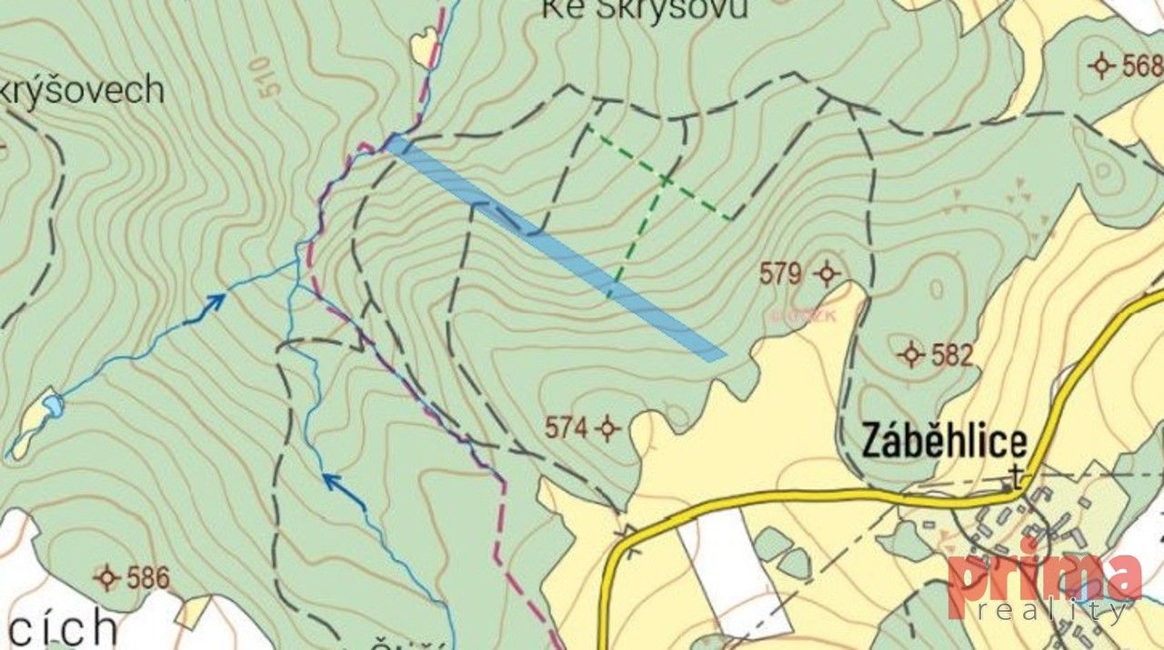 Prodej les - Křepiny, Řečice, 13 285 m²