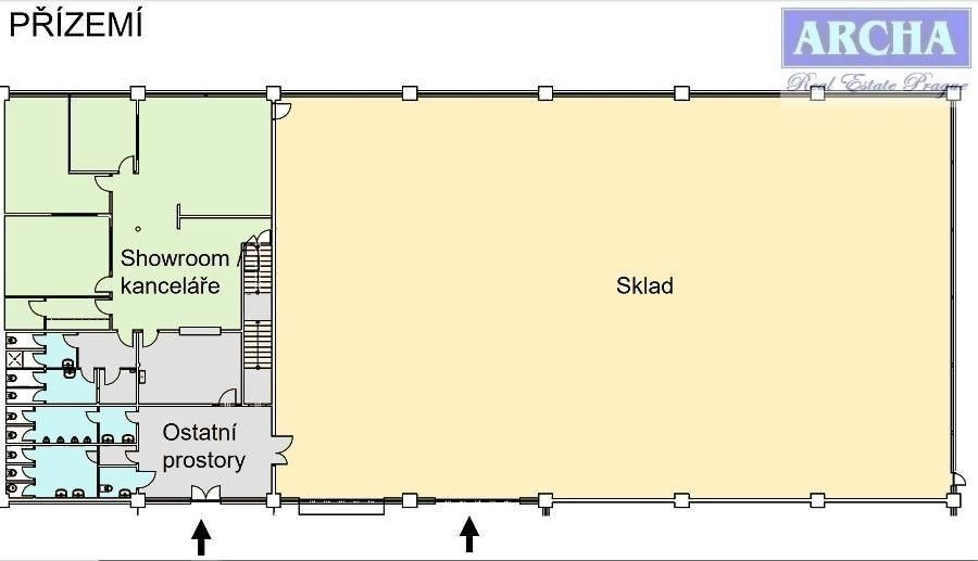 Pronájem sklad - Říčanská, Průhonice, 1 393 m²