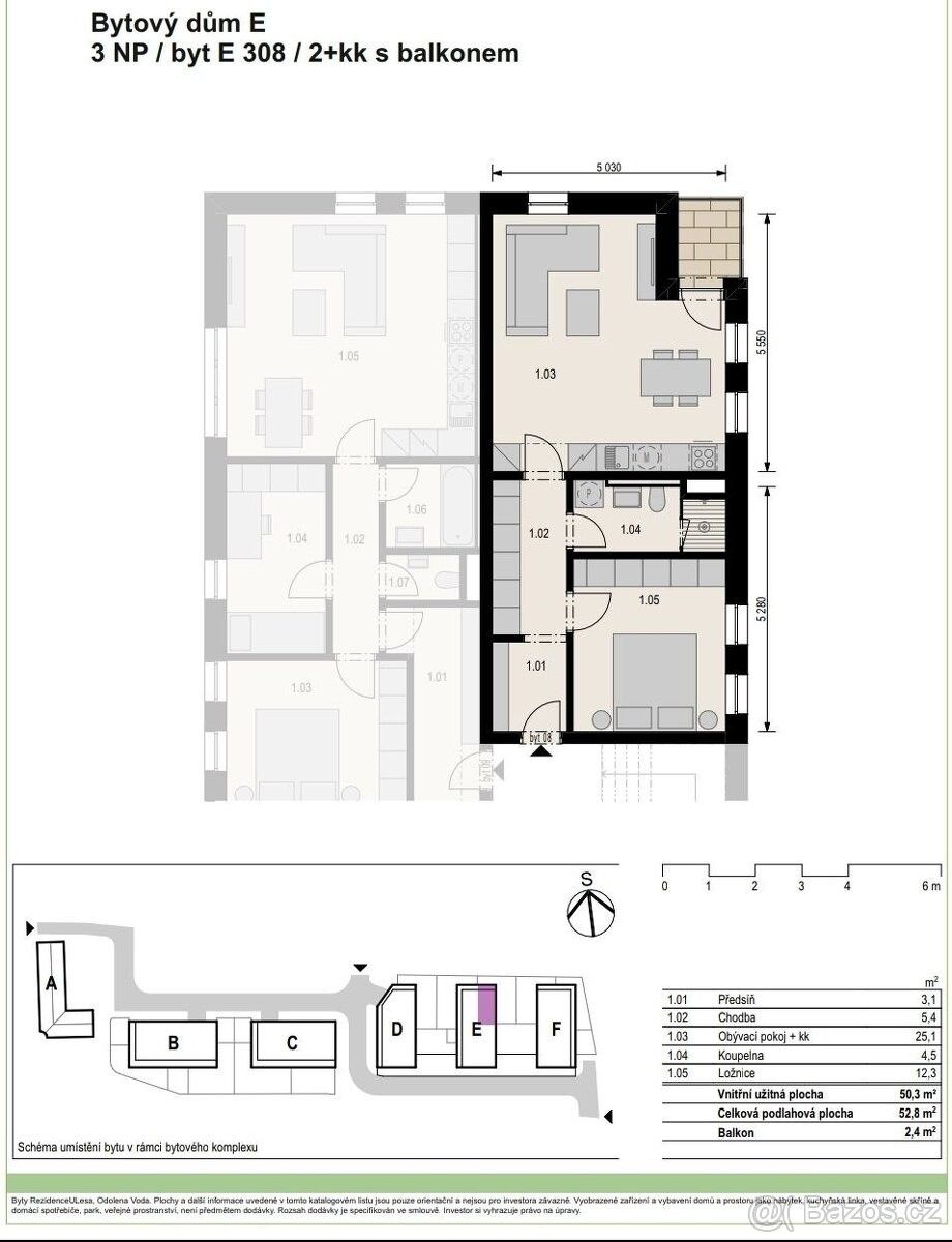 2+kk, Praha, 120 00, 52 m²