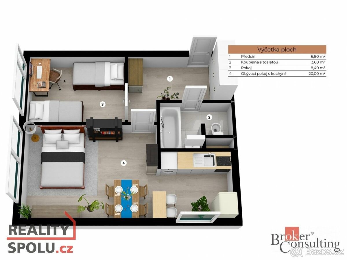 Prodej byt 2+kk - Hořovice, 268 01, 42 m²