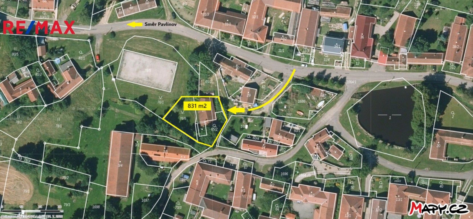 Pozemky pro bydlení, Horní Radslavice, 831 m²