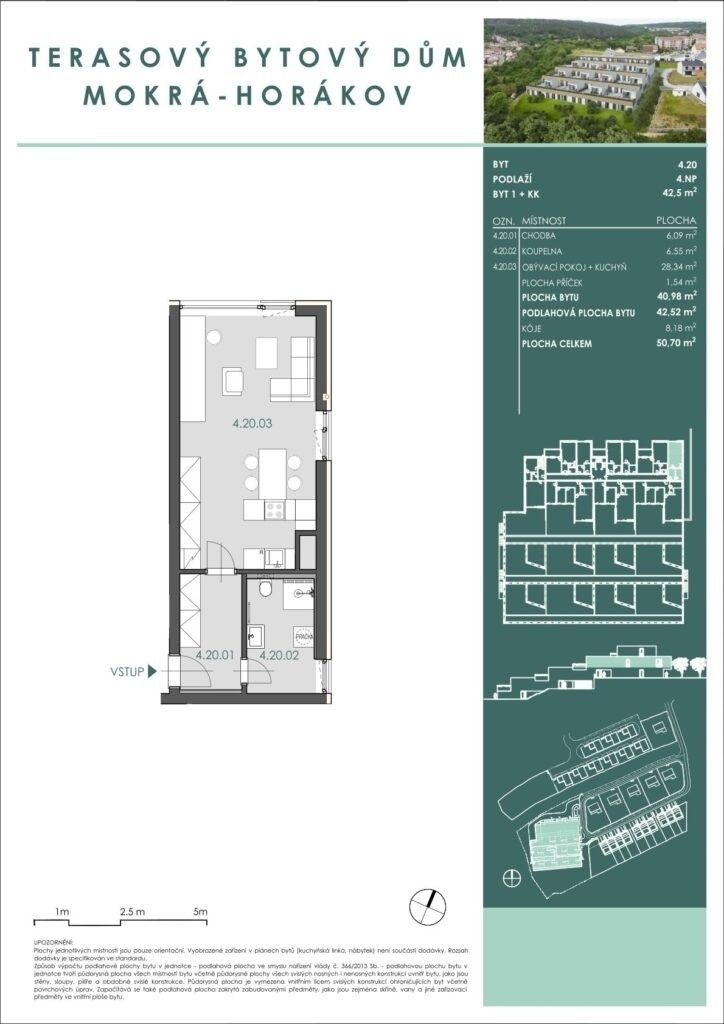 Prodej byt 1+kk - Mokrá, 664 04, 42 m²