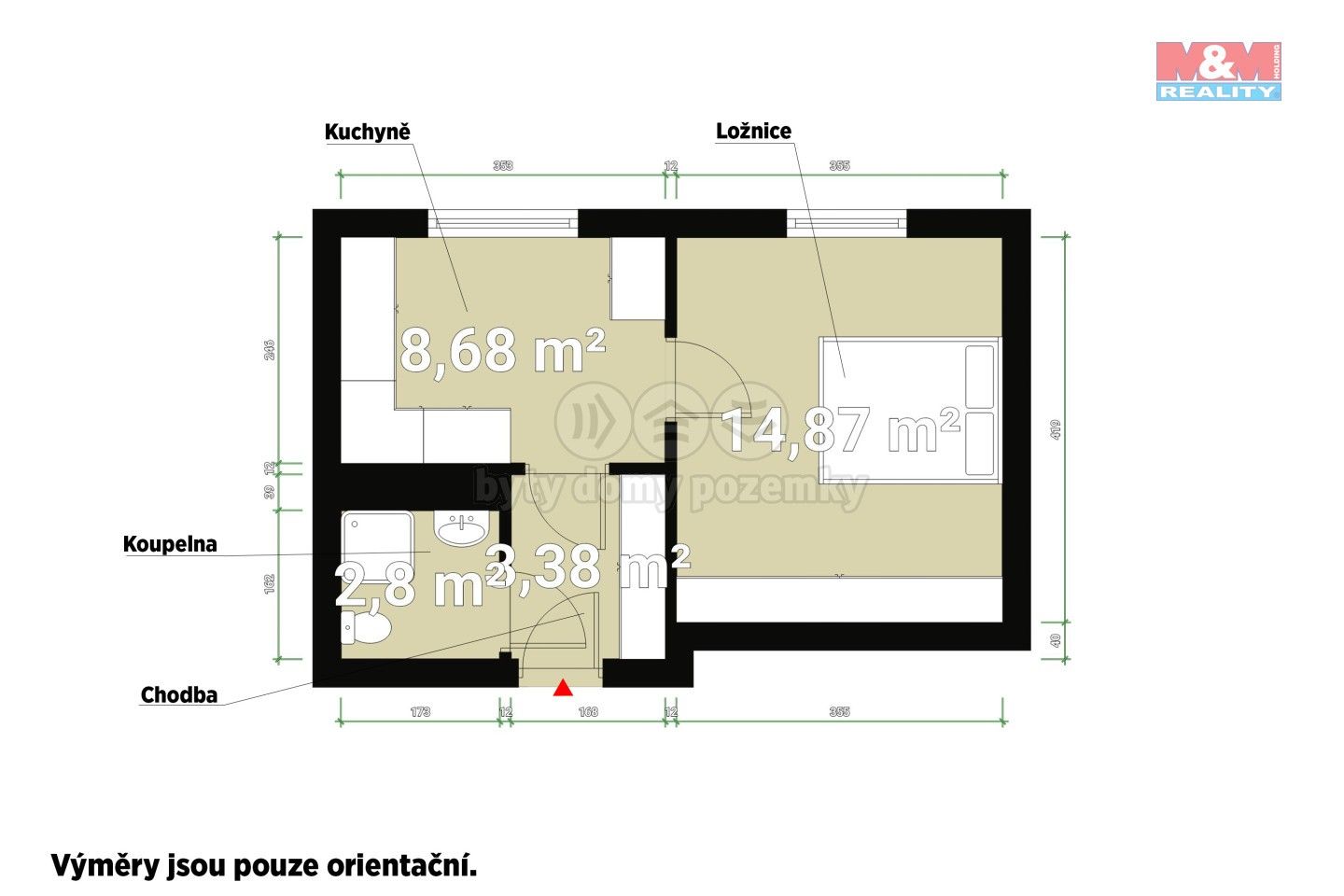 Prodej byt 1+1 - Partyzánská, Plzeň, 30 m²