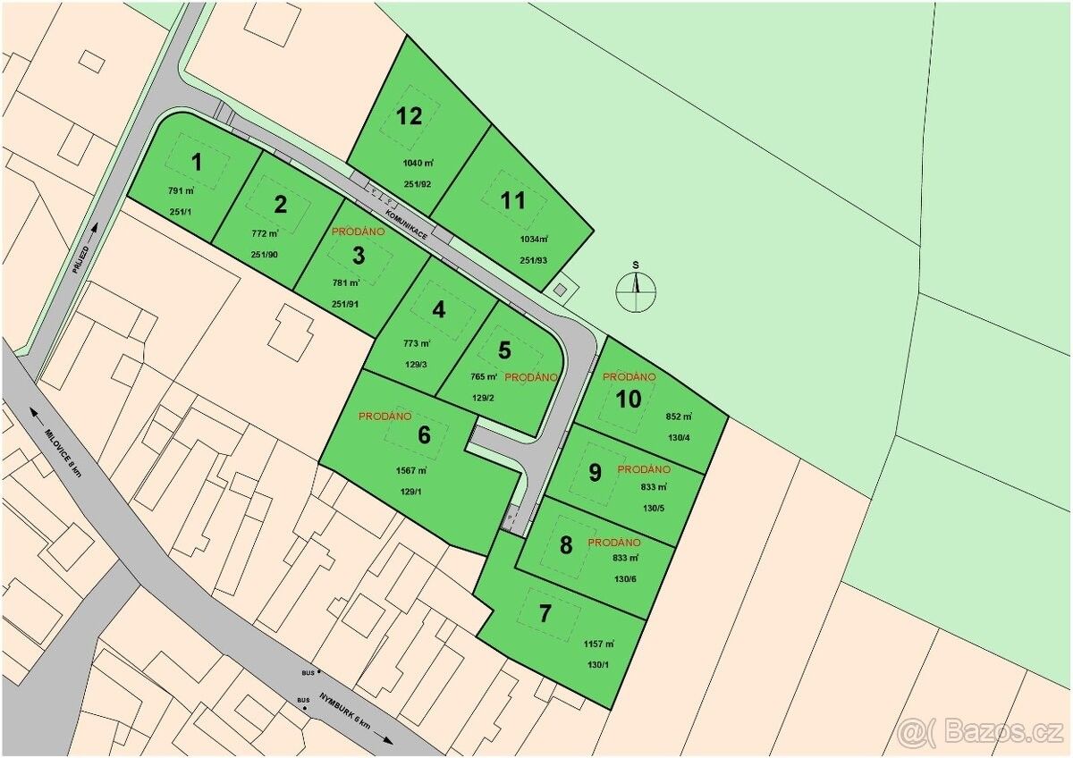 Prodej pozemek pro bydlení - Straky, 289 25, 750 m²