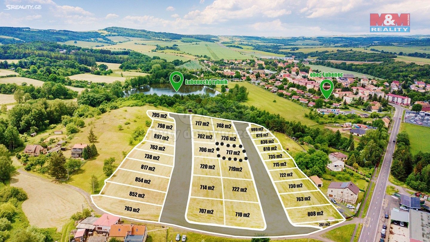 Pozemky pro bydlení, Lubenec, 717 m²