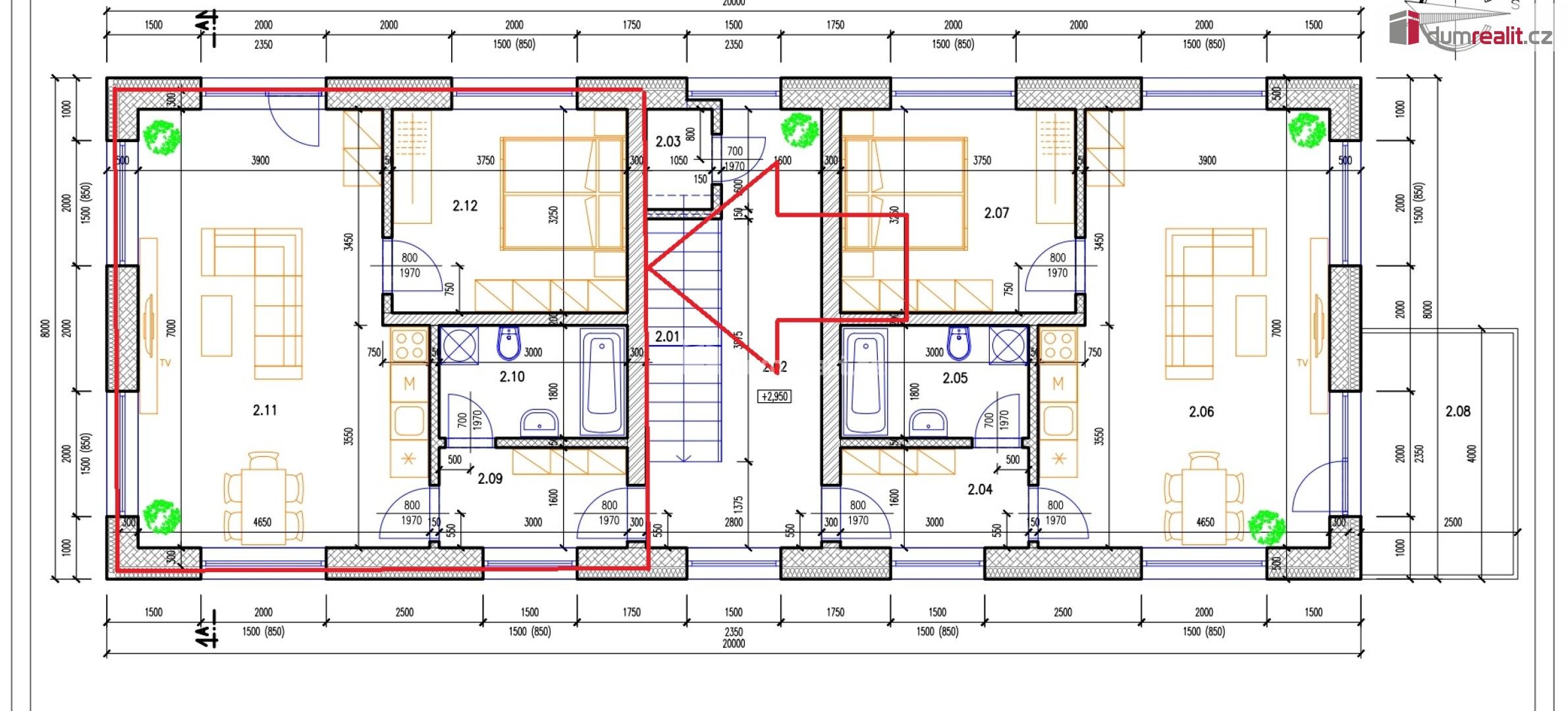 Pronájem byt 2+kk - Dřínov, 52 m²