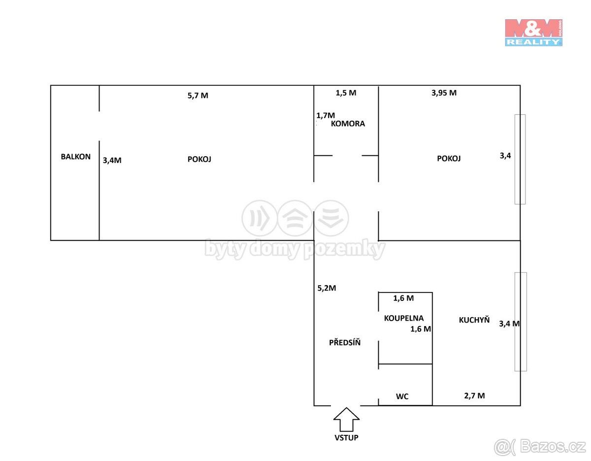 Prodej byt 2+1 - Karviná, 735 06, 61 m²