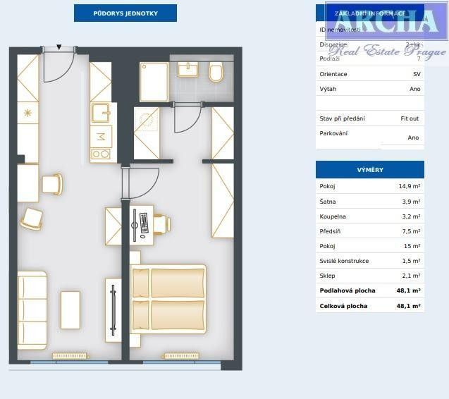 Prodej byt 2+kk - Starochodovská, Praha, 48 m²