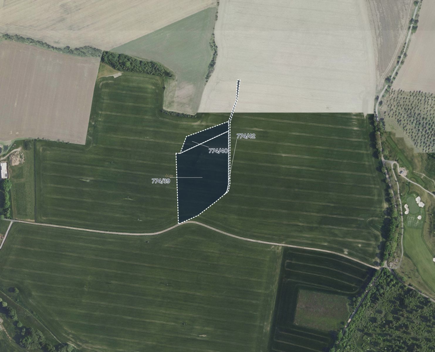 Zemědělské pozemky, Čenětice, Křížkový Újezdec