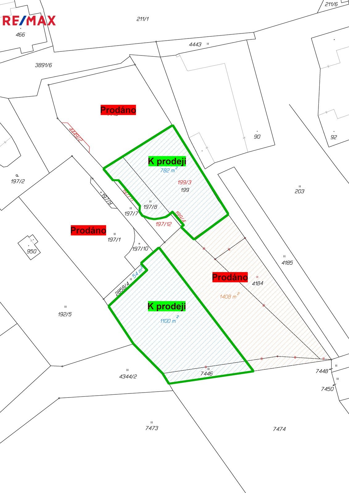 Pozemky pro bydlení, Opatov, 782 m²