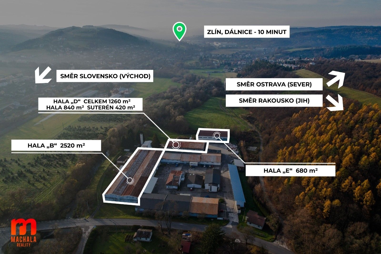 Sklady, Pražanka, Zlín, 680 m²