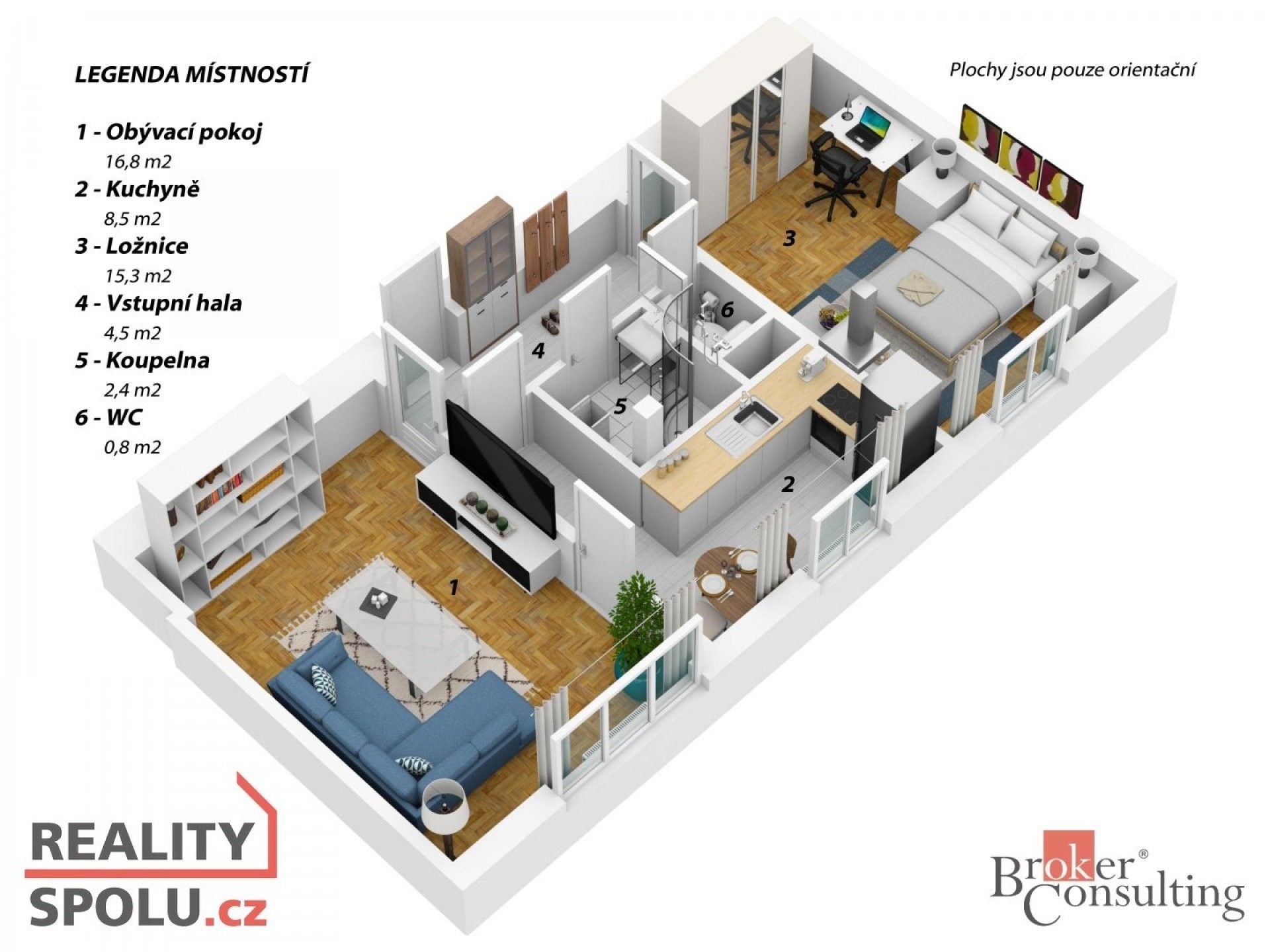 Pronájem byt 2+1 - Štefánikova, Kostelec nad Orlicí, 53 m²