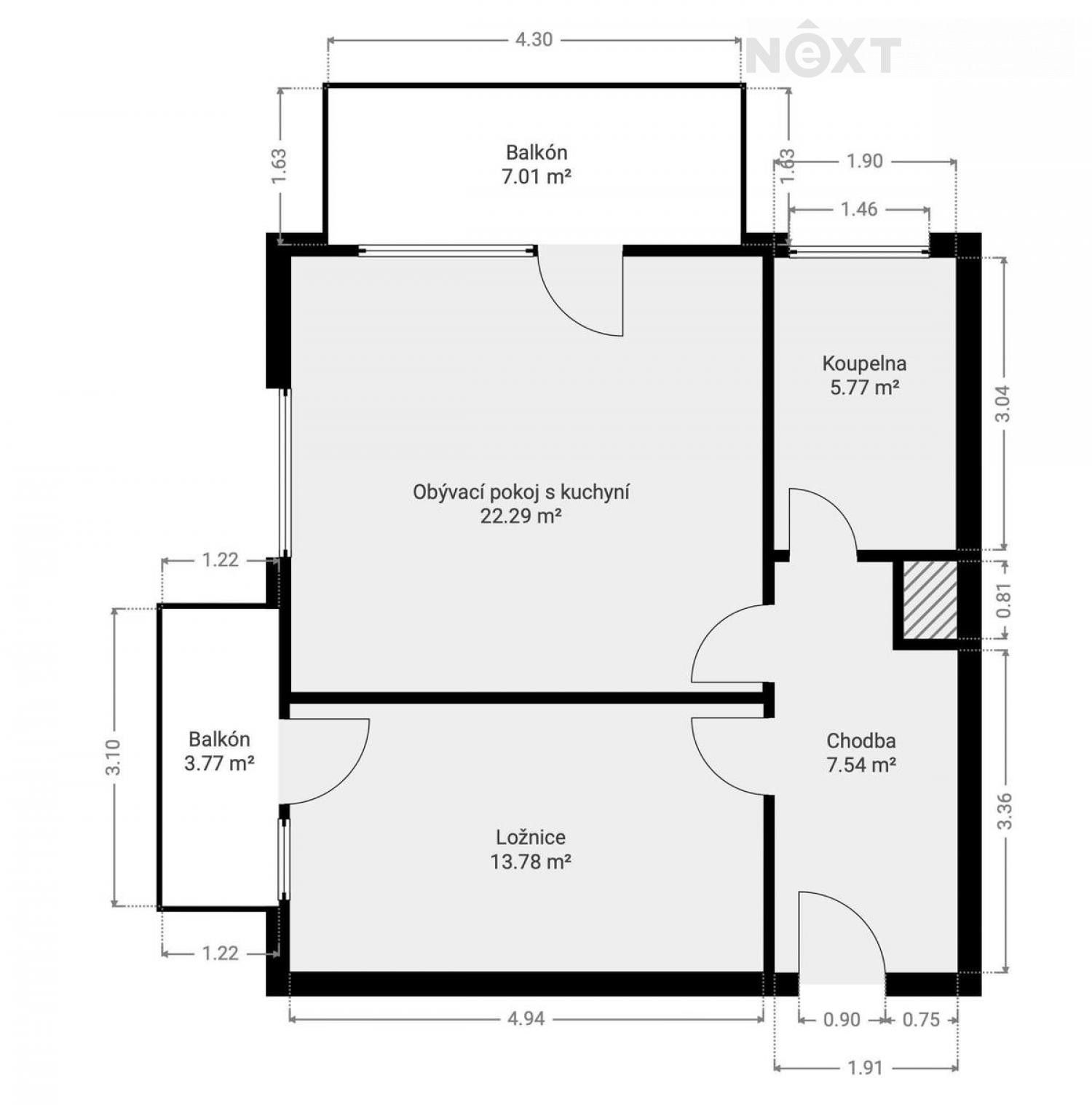 Prodej byt 2+kk - T. G. Masaryka, Horoměřice, 60 m²