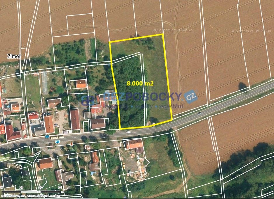 Pozemky pro bydlení, Zimoř, Liběšice, 8 000 m²