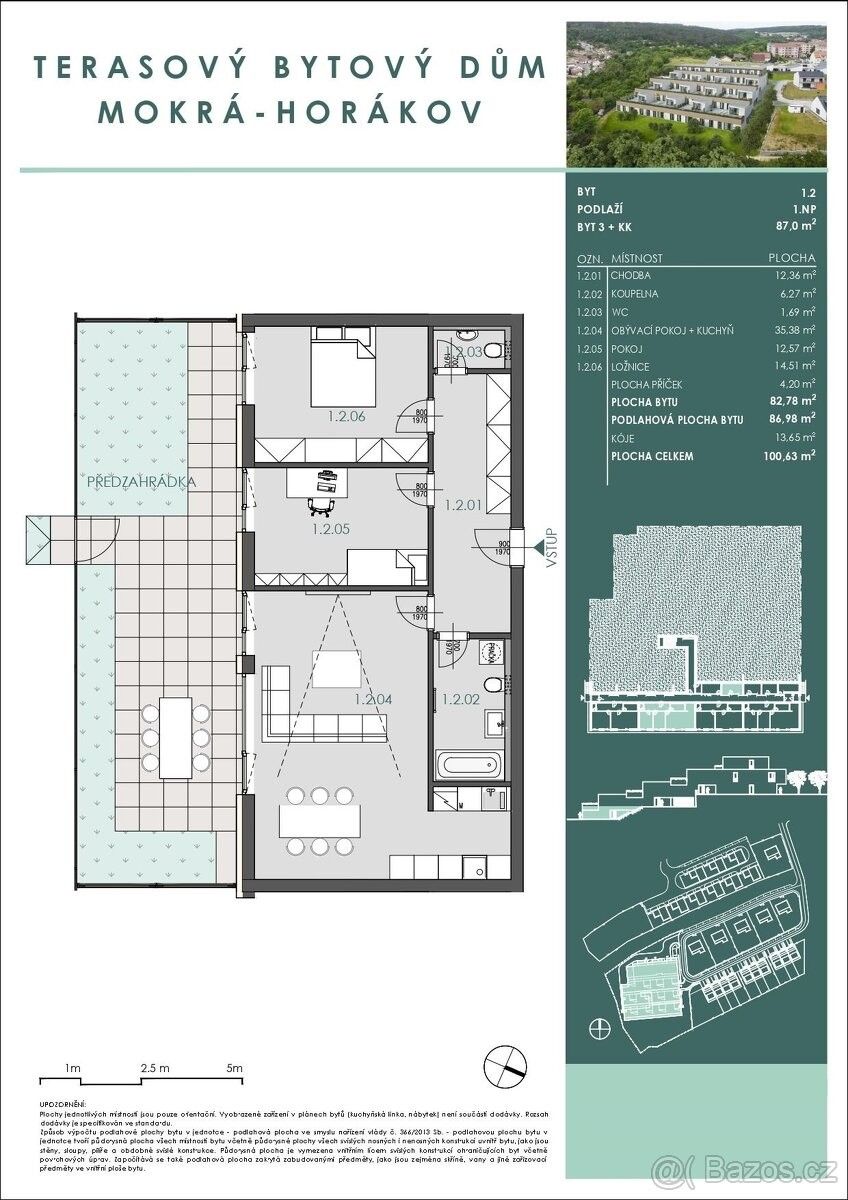 3+kk, Mokrá, 664 04, 14 m²