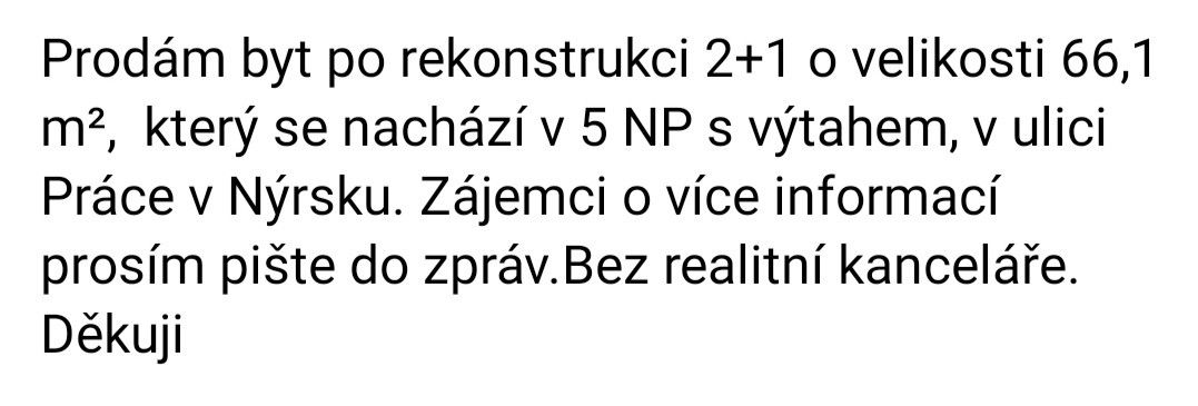 Prodej byt 2+1 - Nýrsko, 340 22, 66 m²