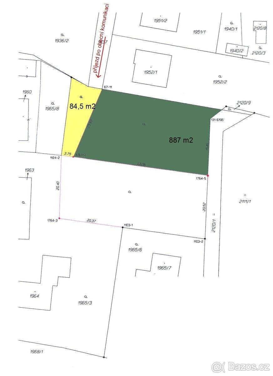 Prodej pozemek pro bydlení - Kunín, 742 53, 972 m²