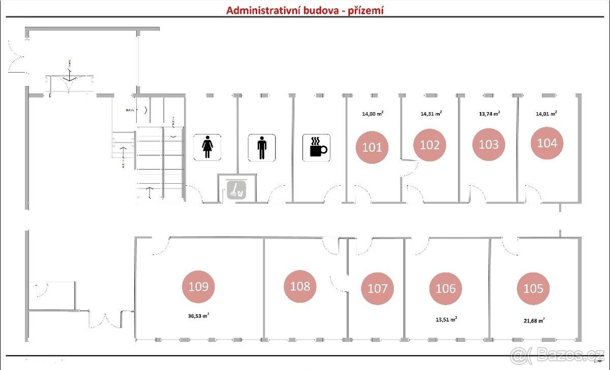 Pronájem kancelář - Šumperk, 787 01, 14 m²