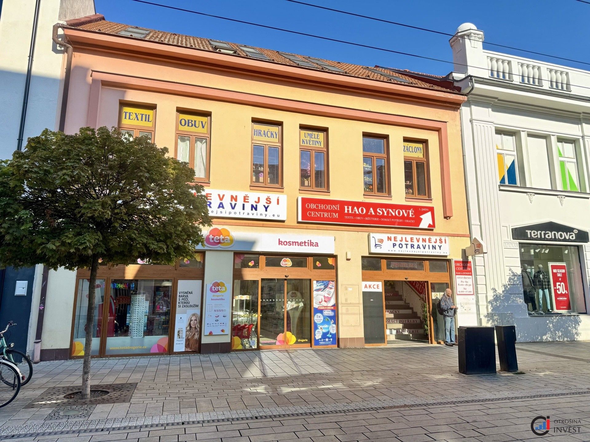 Obchodní prostory, třída Míru, Pardubice, 550 m²