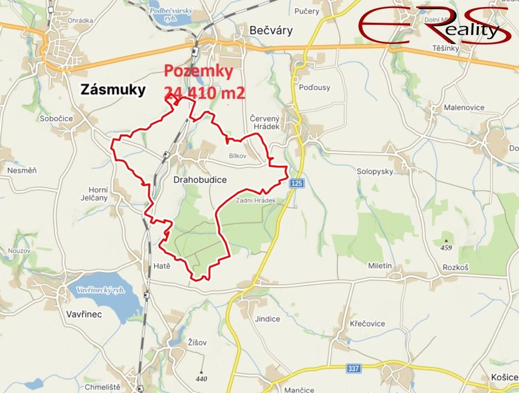 Prodej pozemek - Zásmuky, 281 44, 24 410 m²