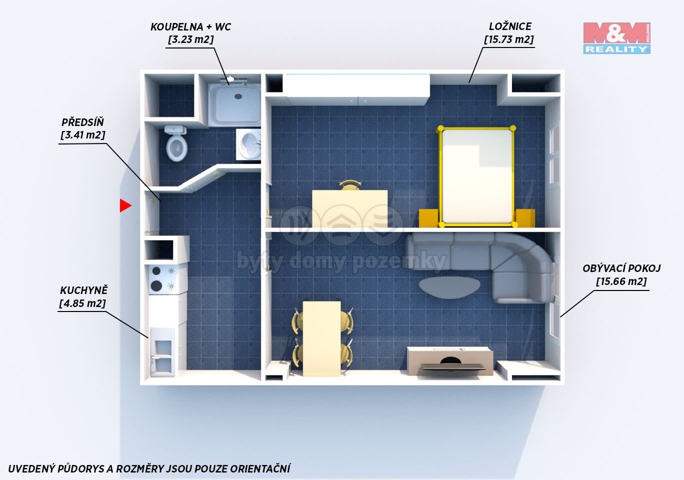 Pronájem byt 2+kk - Strašice, 44 m²