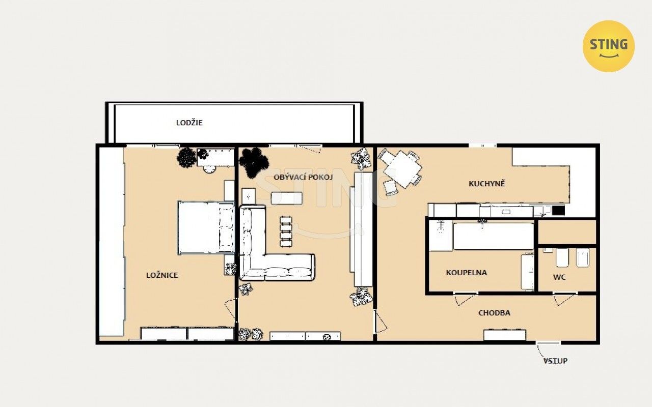 Prodej byt 2+1 - Nová, Kojetín, 58 m²