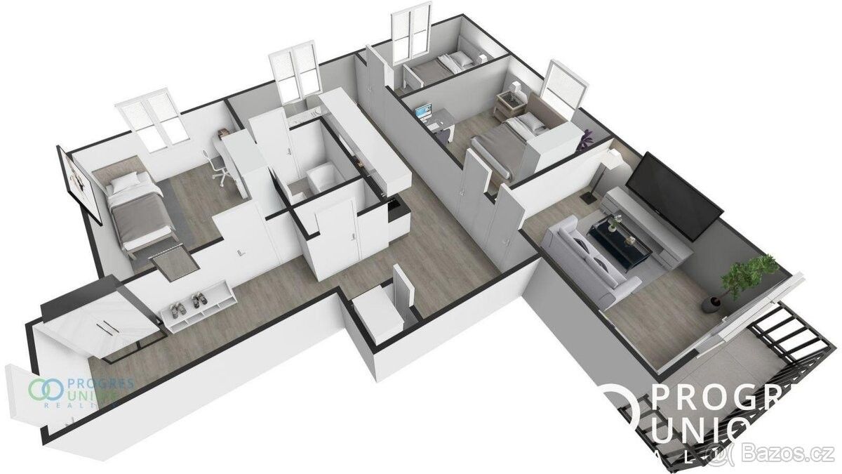 Prodej byt 4+1 - Vsetín, 755 01, 80 m²