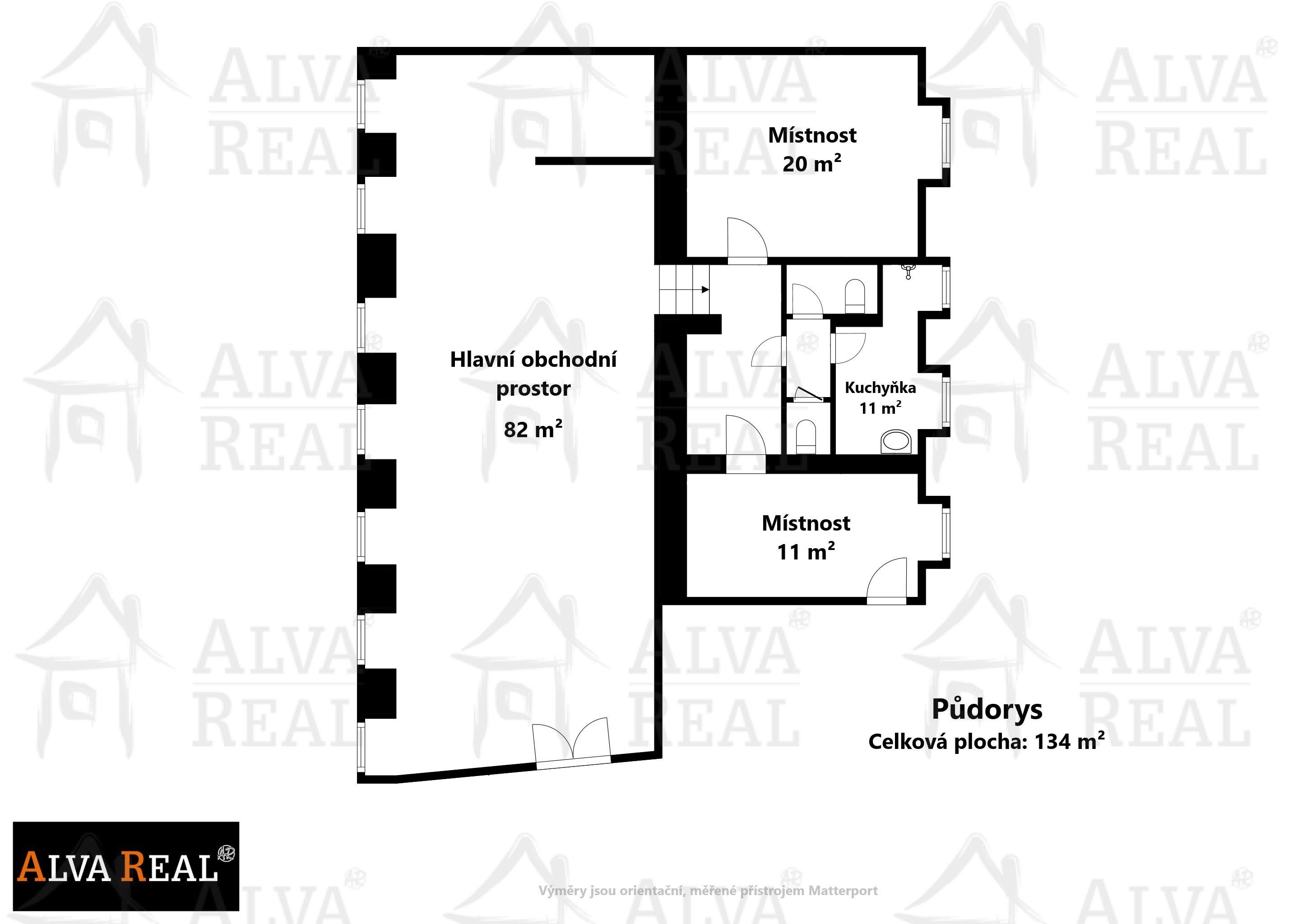 Obchodní prostory, Hybešova, Brno, 134 m²