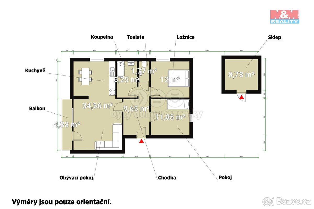 Prodej byt 3+kk - Nekvasovy, 335 47, 76 m²