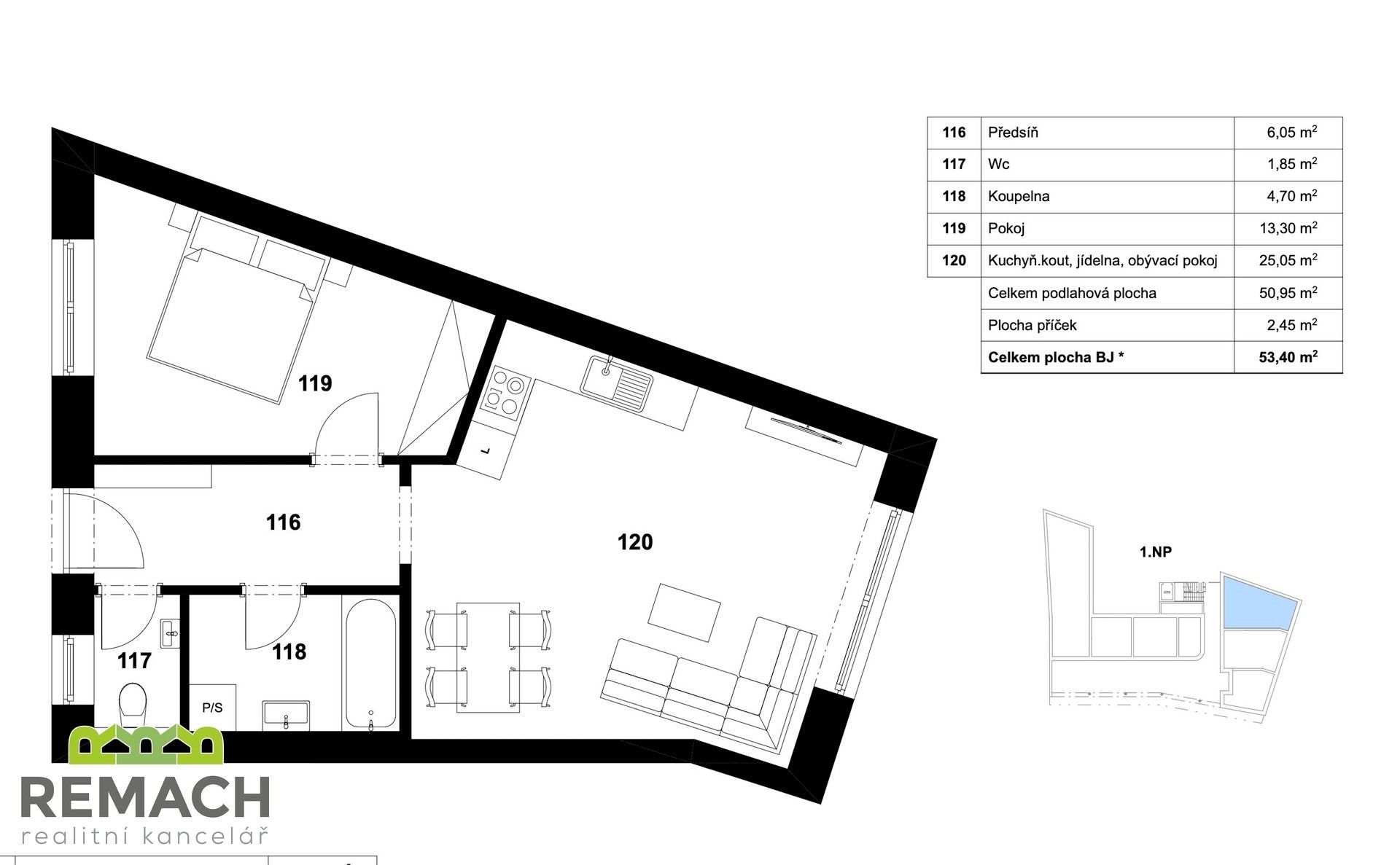 Prodej byt 2+kk - Staré Město, 53 m²