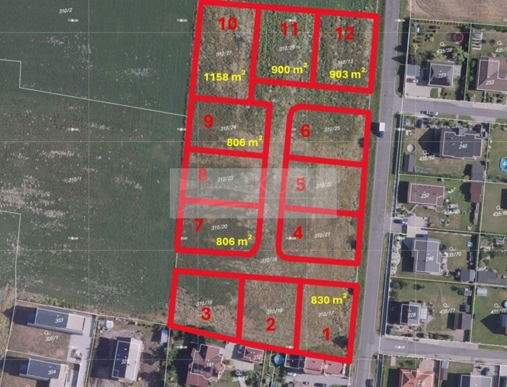 Pozemky pro bydlení, Kosořice, 806 m²