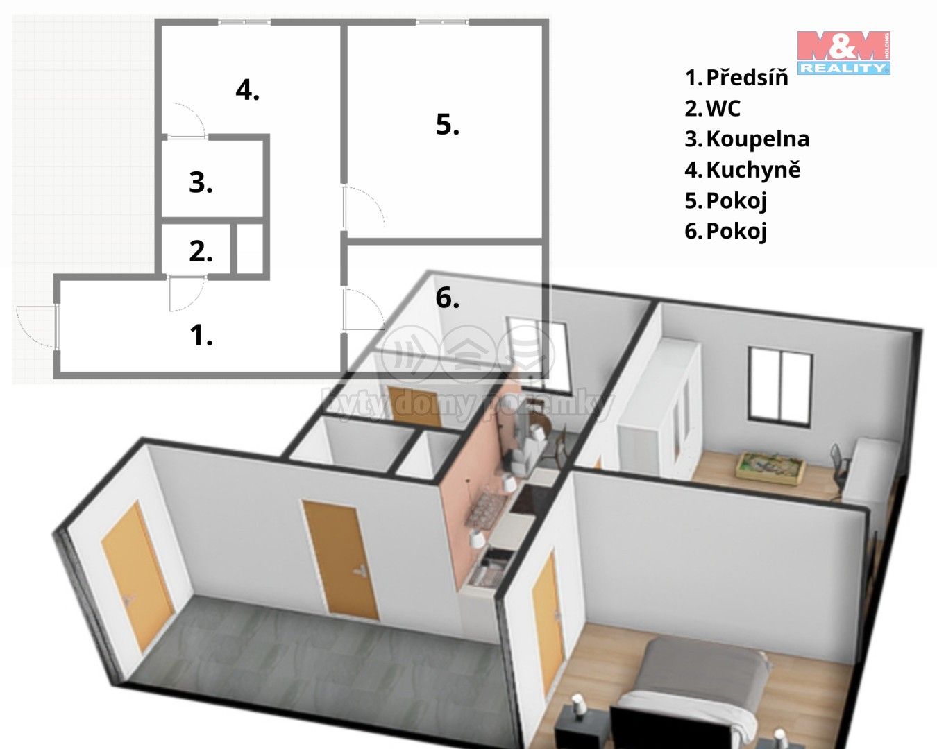 Prodej byt 1+1 - Mírová, Vimperk, 43 m²