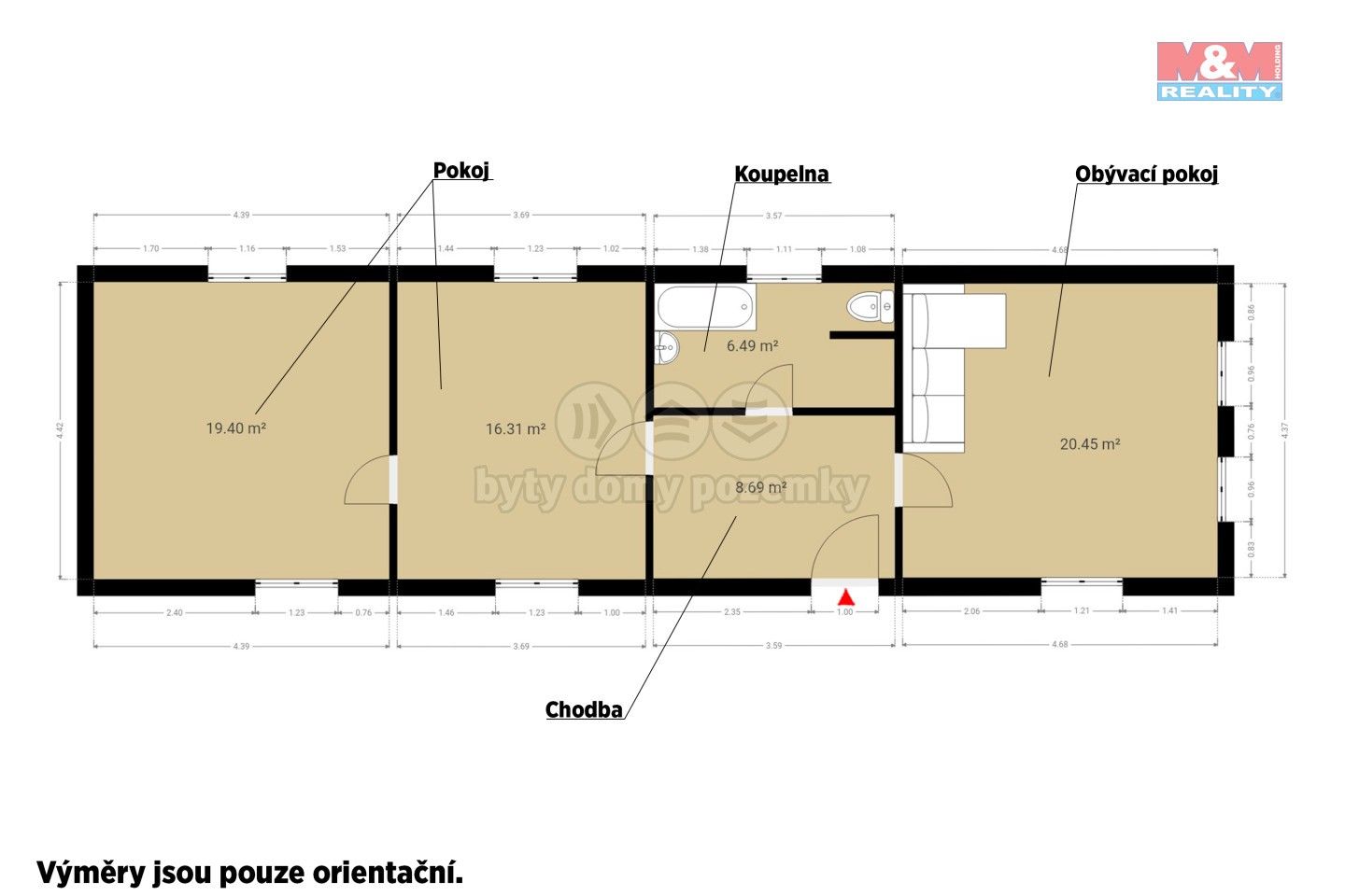 Prodej rodinný dům - Kokořov, Žinkovy, 60 m²