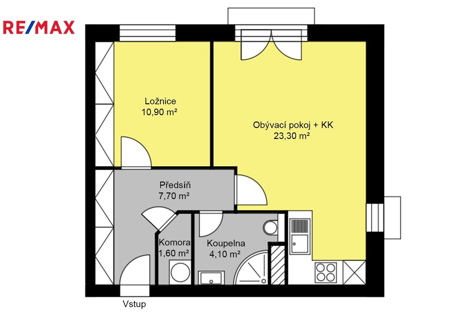 Pronájem byt 2+kk - Vrchlického, Poděbrady, 48 m²