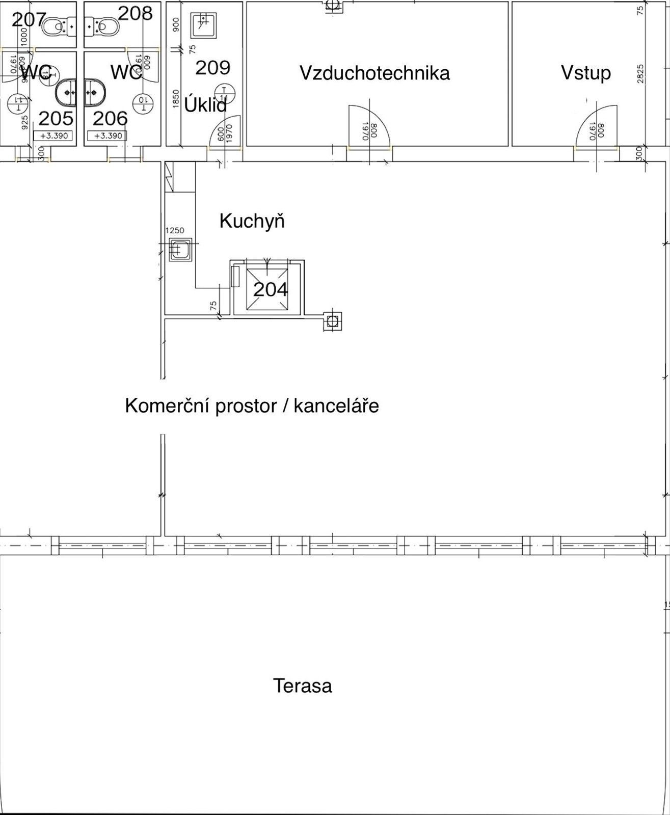 Kanceláře, Olbrachtova, Svitavy, 220 m²