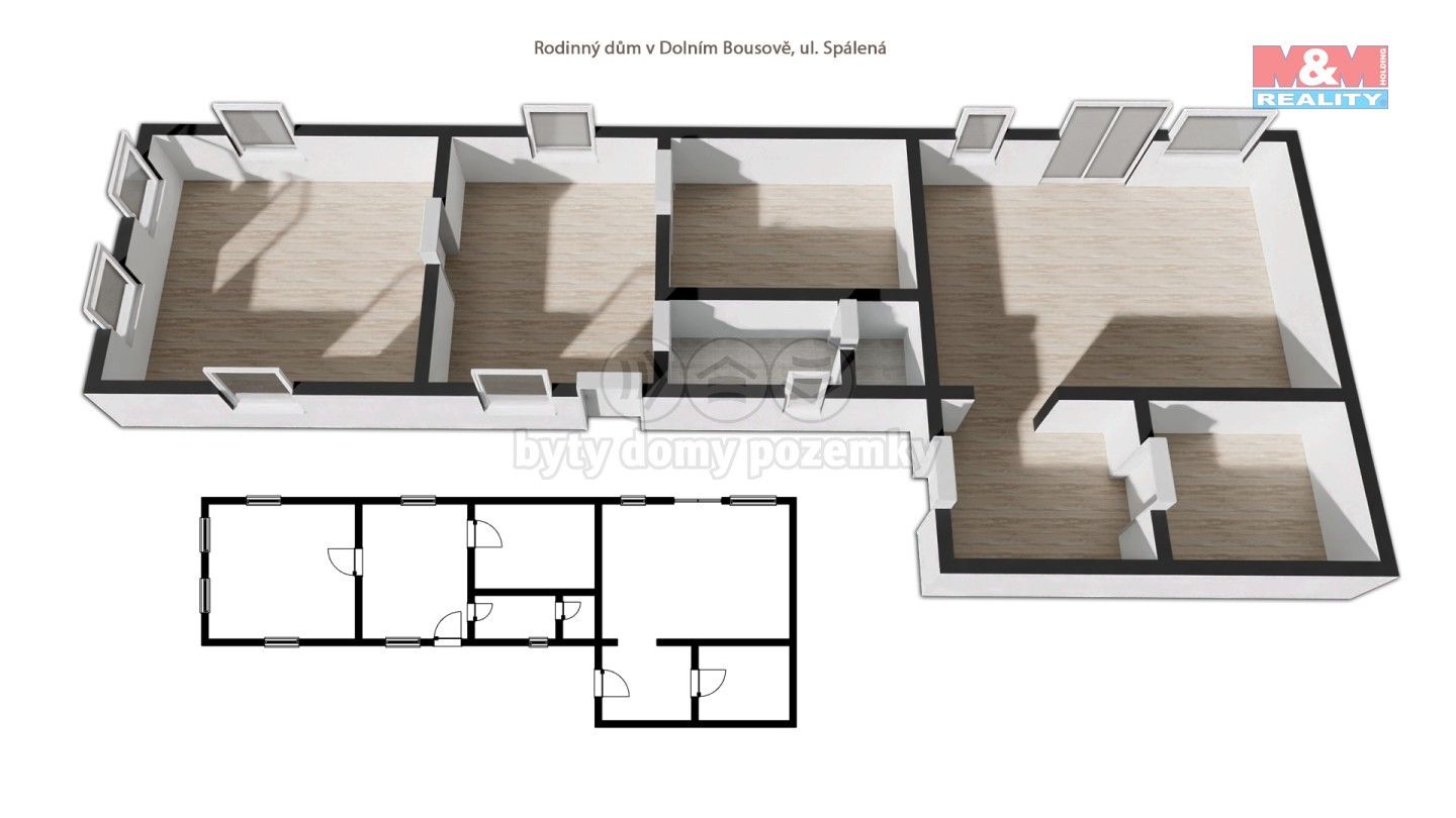 Prodej rodinný dům - Spálená, Dolní Bousov, 61 m²