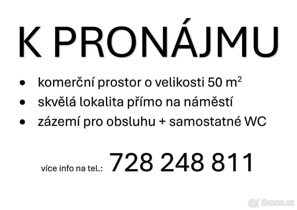 Obchodní prostory, Čáslav, 286 01, 50 m²