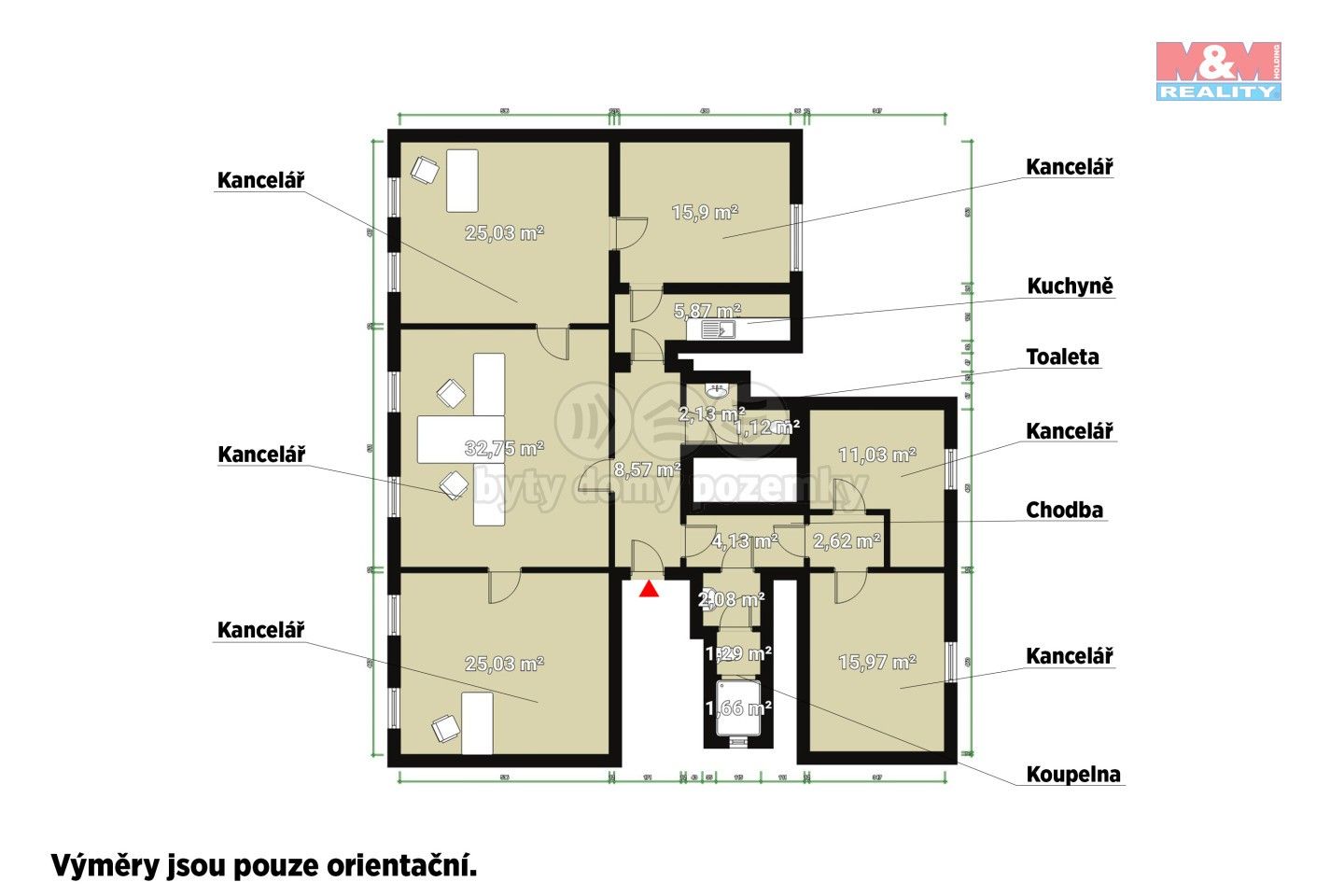 Pronájem kancelář - Šafaříkovy sady, Plzeň, 155 m²