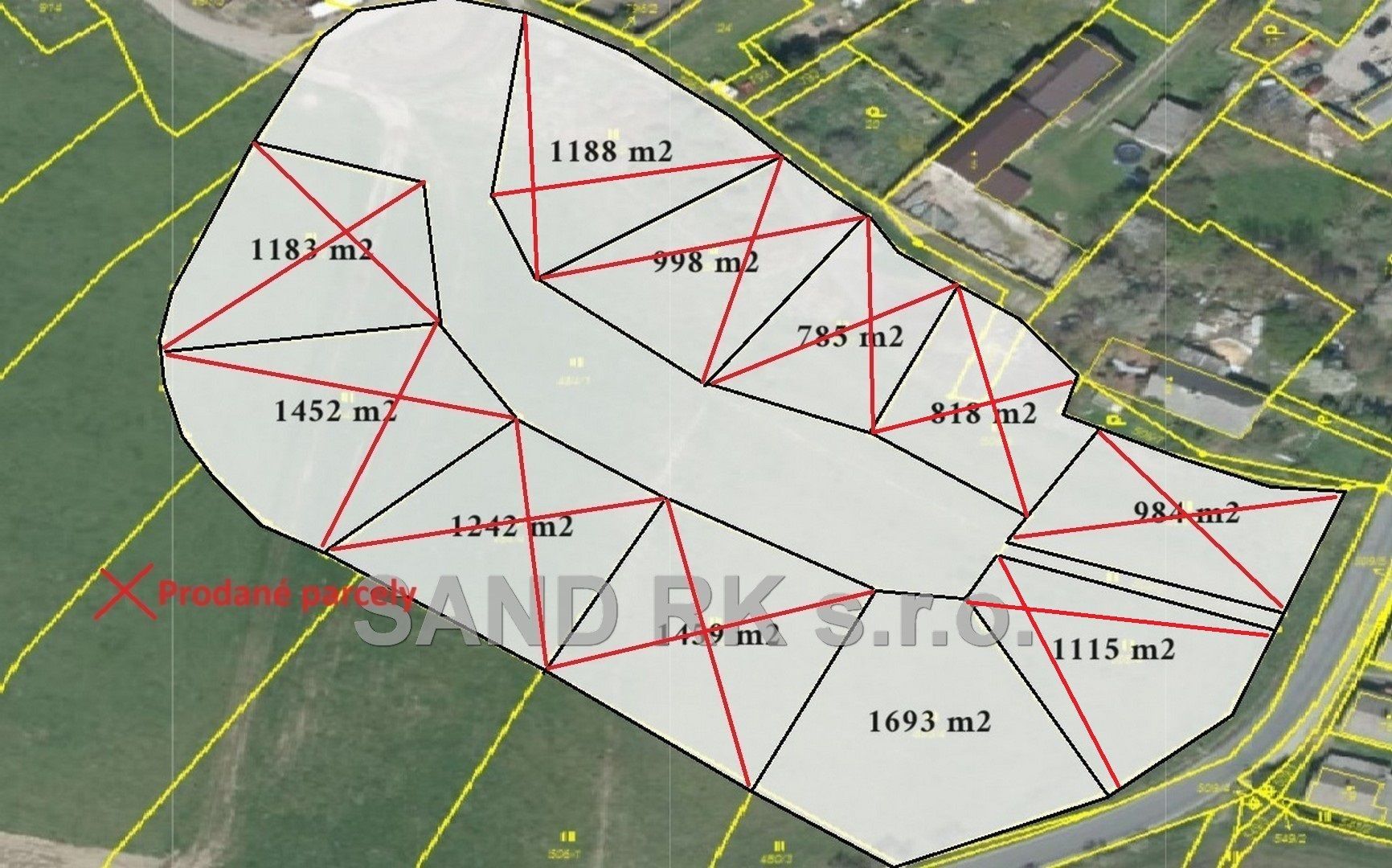 Pozemky pro bydlení, Vlkanov, 1 693 m²