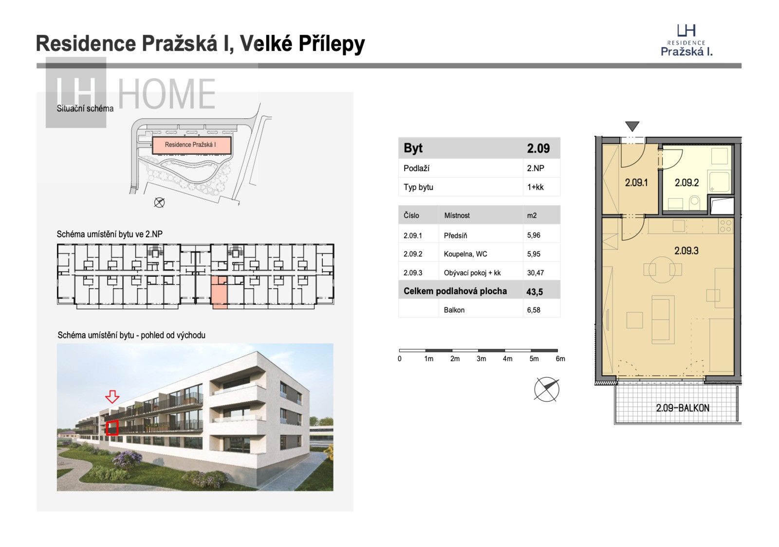 Prodej byt 1+kk - Pražská, 44 m²