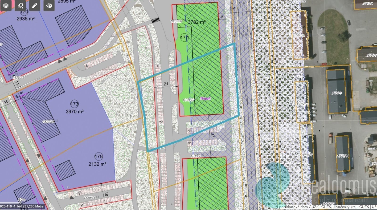 Komerční pozemky, Třeboň, 5 132 m²