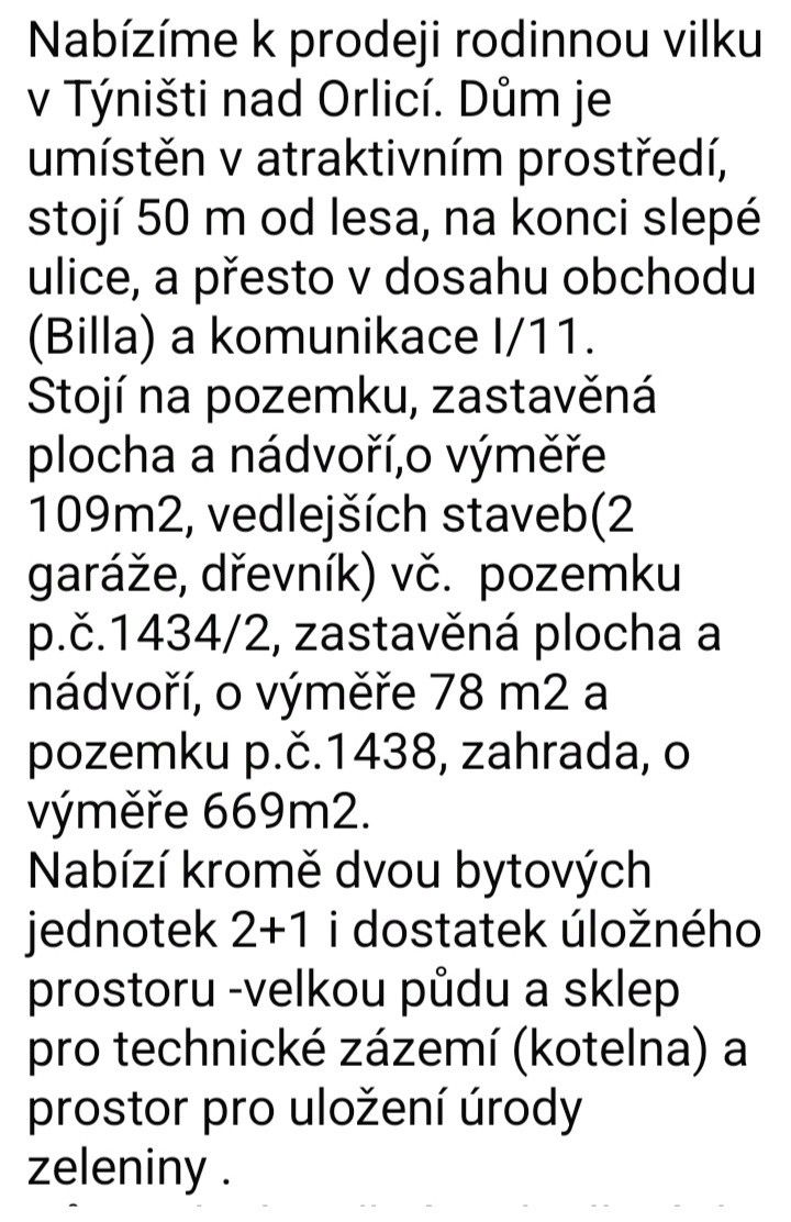 Rodinné domy, Týniště nad Orlicí, 517 21