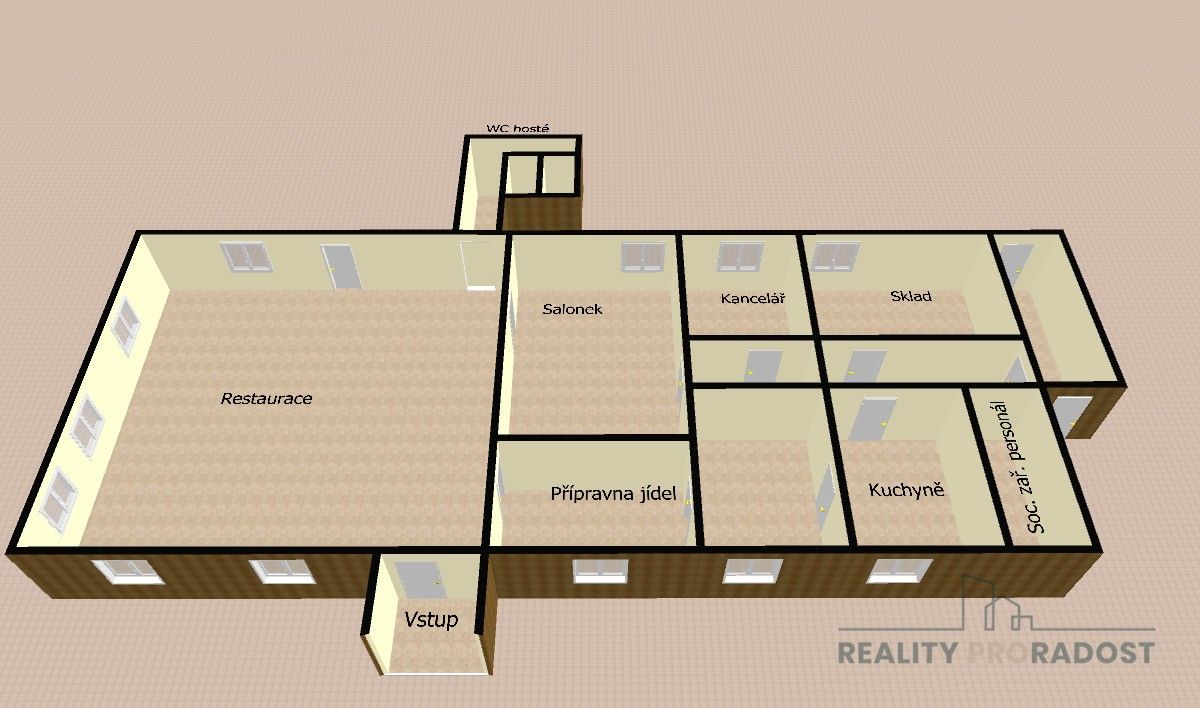 Prodej ubytovací zařízení - Československé armády, Budišov nad Budišovkou, 290 m²