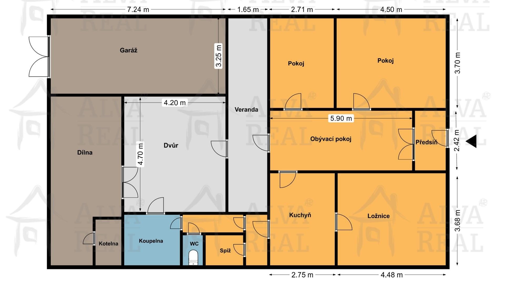 Prodej rodinný dům - V Brance, Veverská Bítýška, 108 m²