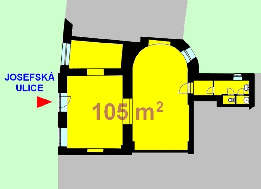 Pronájem obchodní prostory - Brno, 602 00, 105 m²