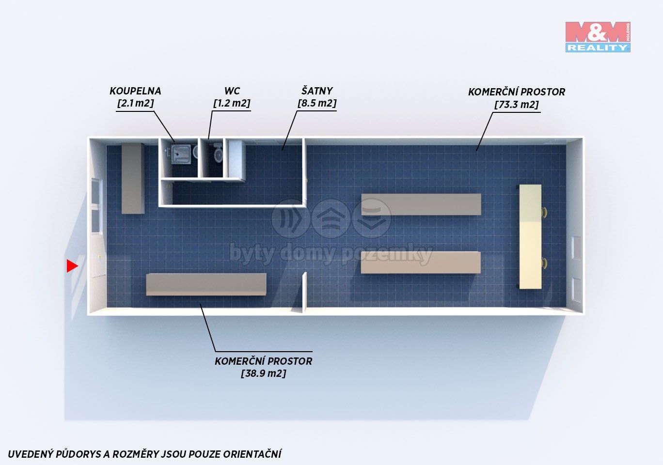 Pronájem obchodní prostory - Anýžova, Hořovice, 124 m²